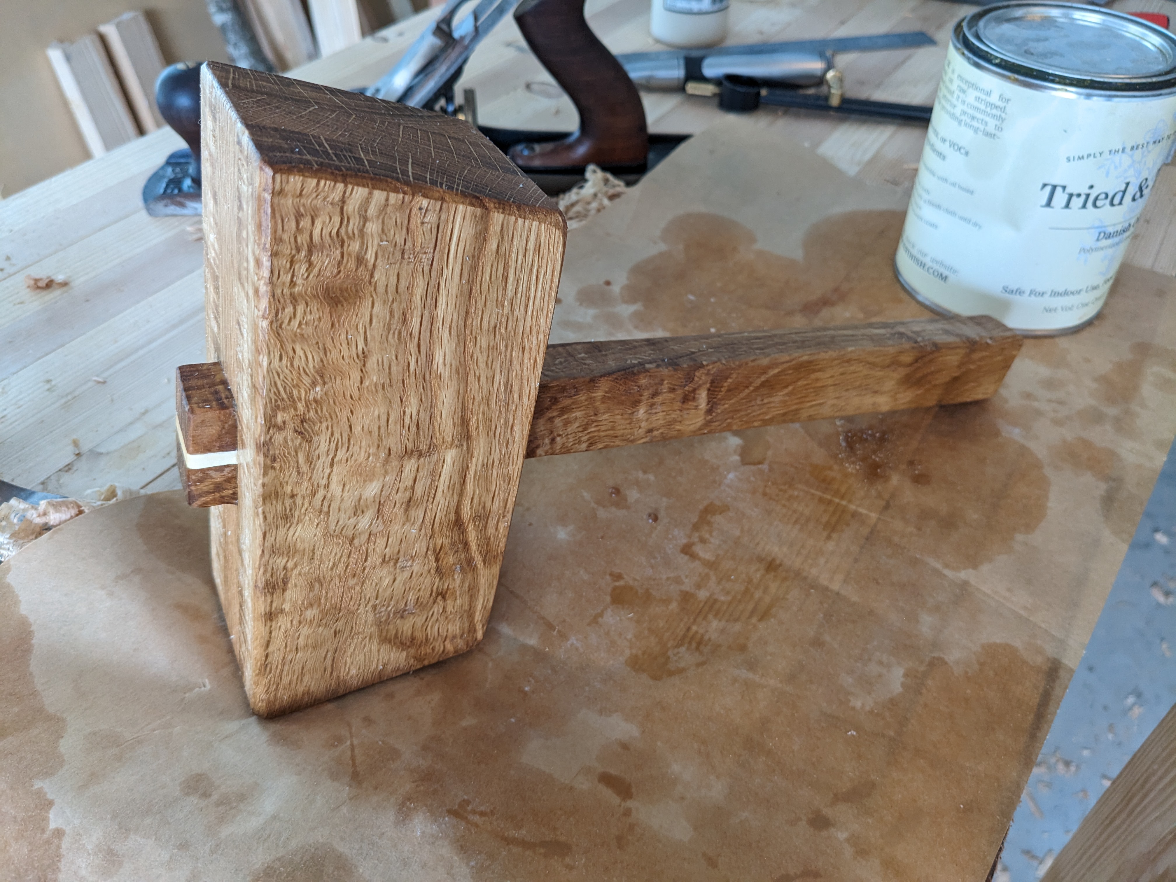 Oak Mallet woodworking project hero image.